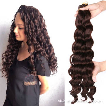 Deep water Wave Afro kinky Crochet hair loose deep wave bundles wave crochet braiding synthetic hair expression bulk